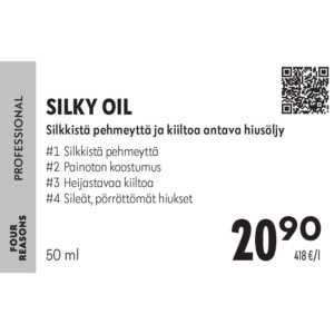 Hyllynreunapuhuja Silky Oil