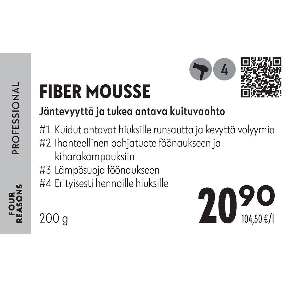 Hyllynreunapuhuja Fiber Mousse